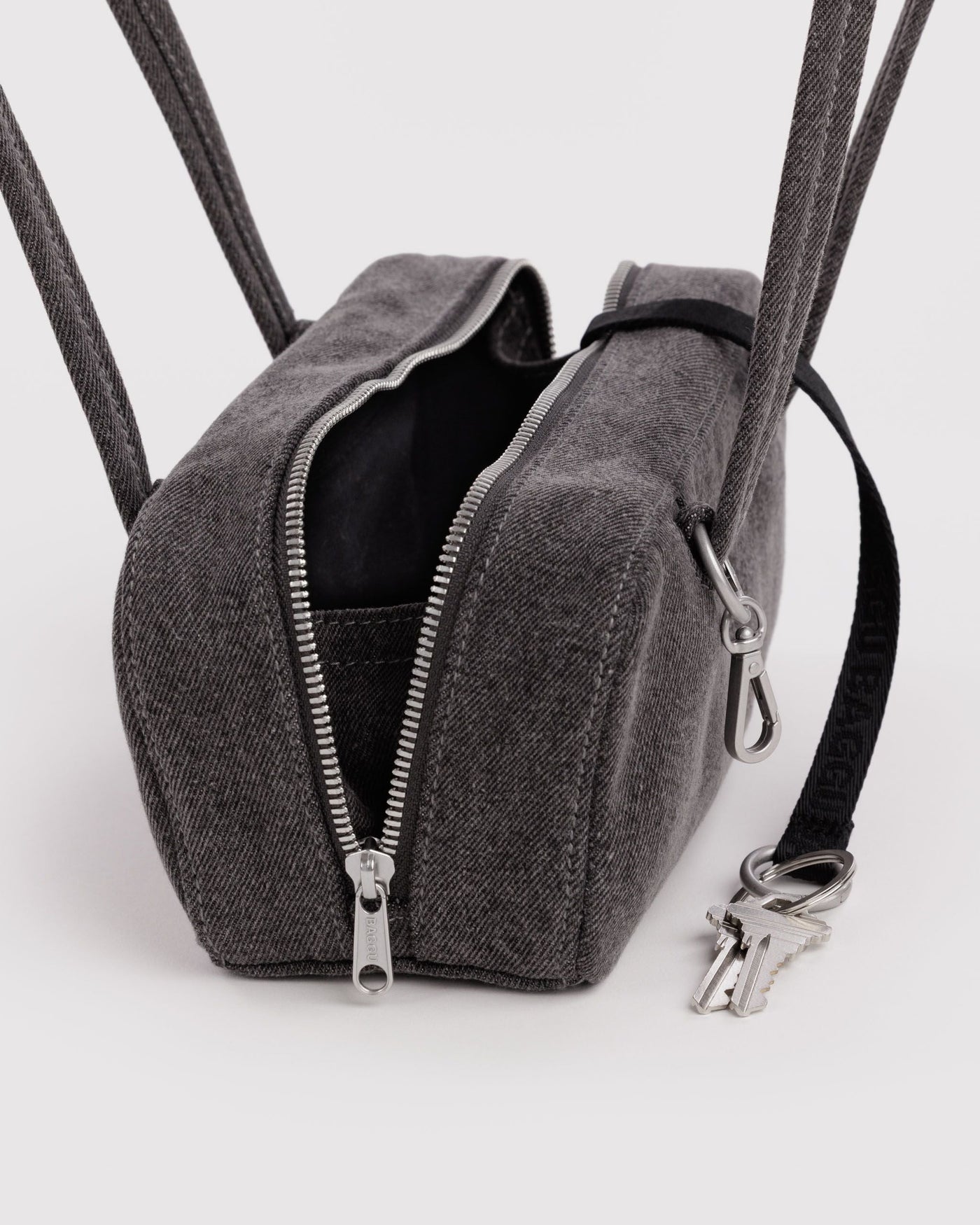 Small Denim Bowler Bag O2