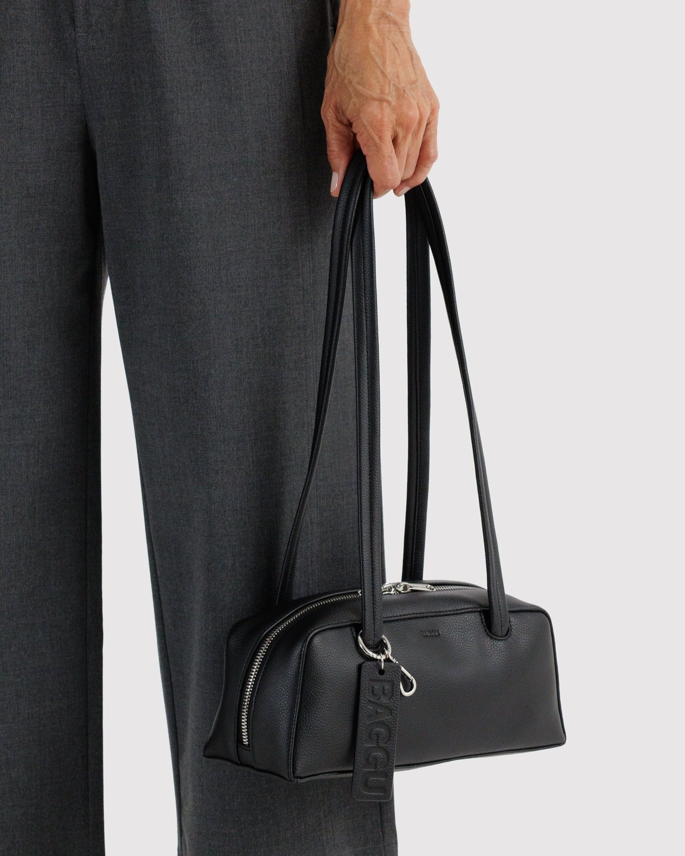 Small Recycled Leather Bowler Bag V2