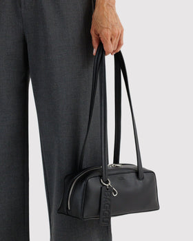 Small Recycled Leather Bowler Bag V2