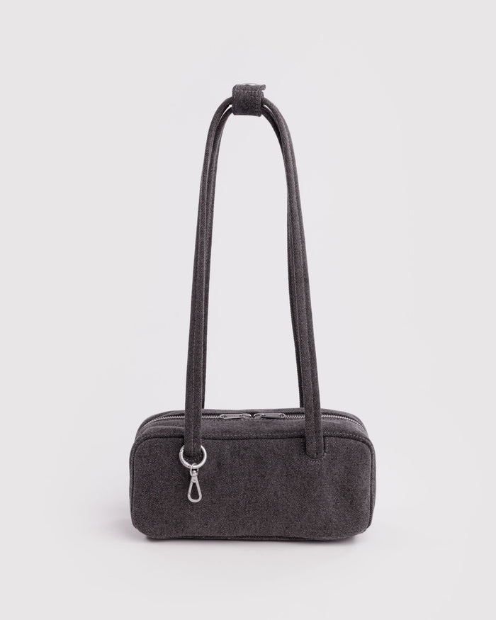 Small Denim Bowler Bag O2 - Washed Black Denim / OS