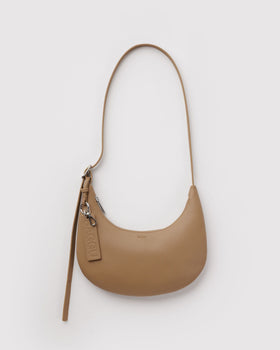 Small Recycled Leather Flat Crescent V5