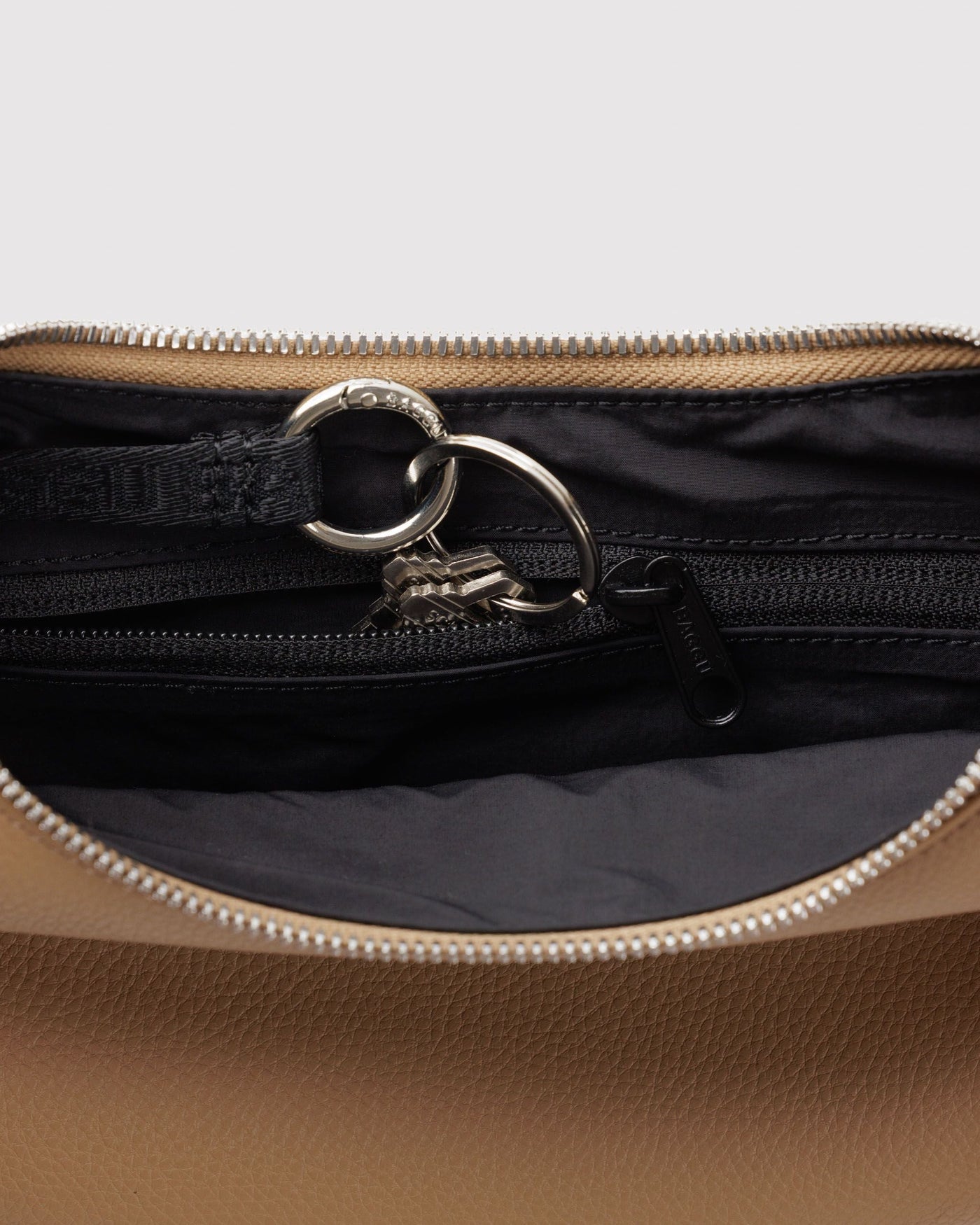 Small Recycled Leather Flat Crescent V5