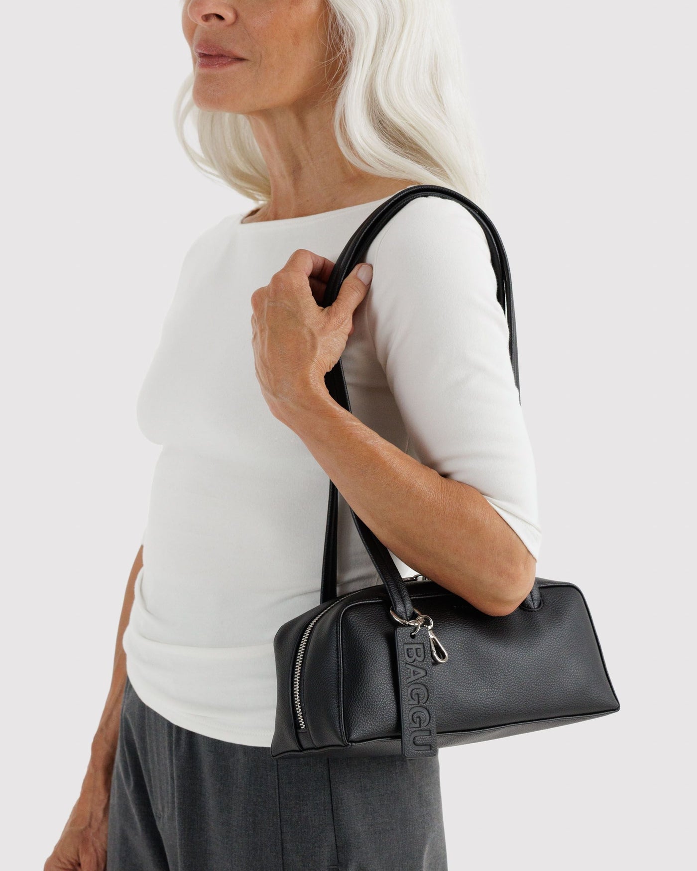 Small Recycled Leather Bowler Bag V2