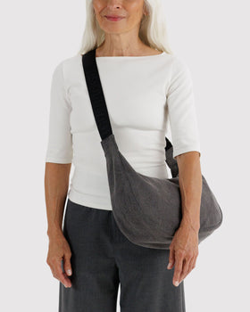 Medium Denim Crescent Bag E3