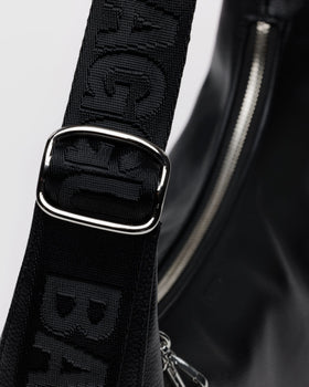 Medium Recycled Leather Crescent Bag J3
