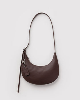 Small Recycled Leather Flat Crescent V5