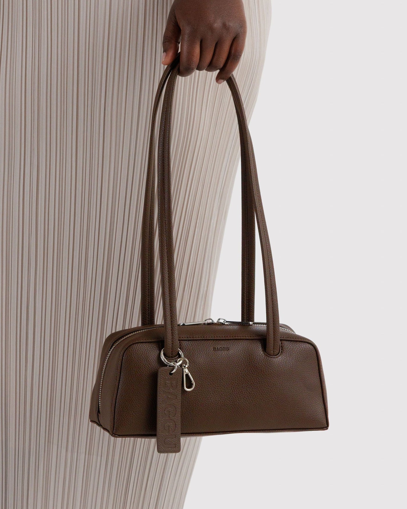 Small Recycled Leather Bowler Bag V2