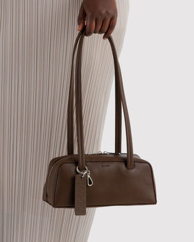Small Recycled Leather Bowler Bag V2