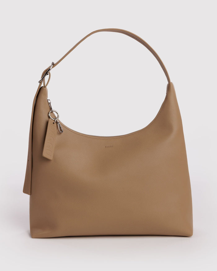 Recycled Leather Shoulder Bag Q5 - Dune / OS