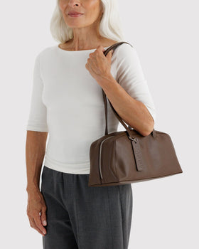 Recycled Leather Bowler Bag P9