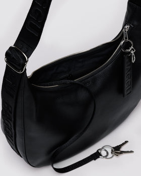 Medium Recycled Leather Crescent Bag J3