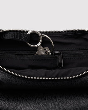 Small Recycled Leather Flat Crescent V5