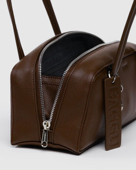 Small Recycled Leather Bowler Bag V2