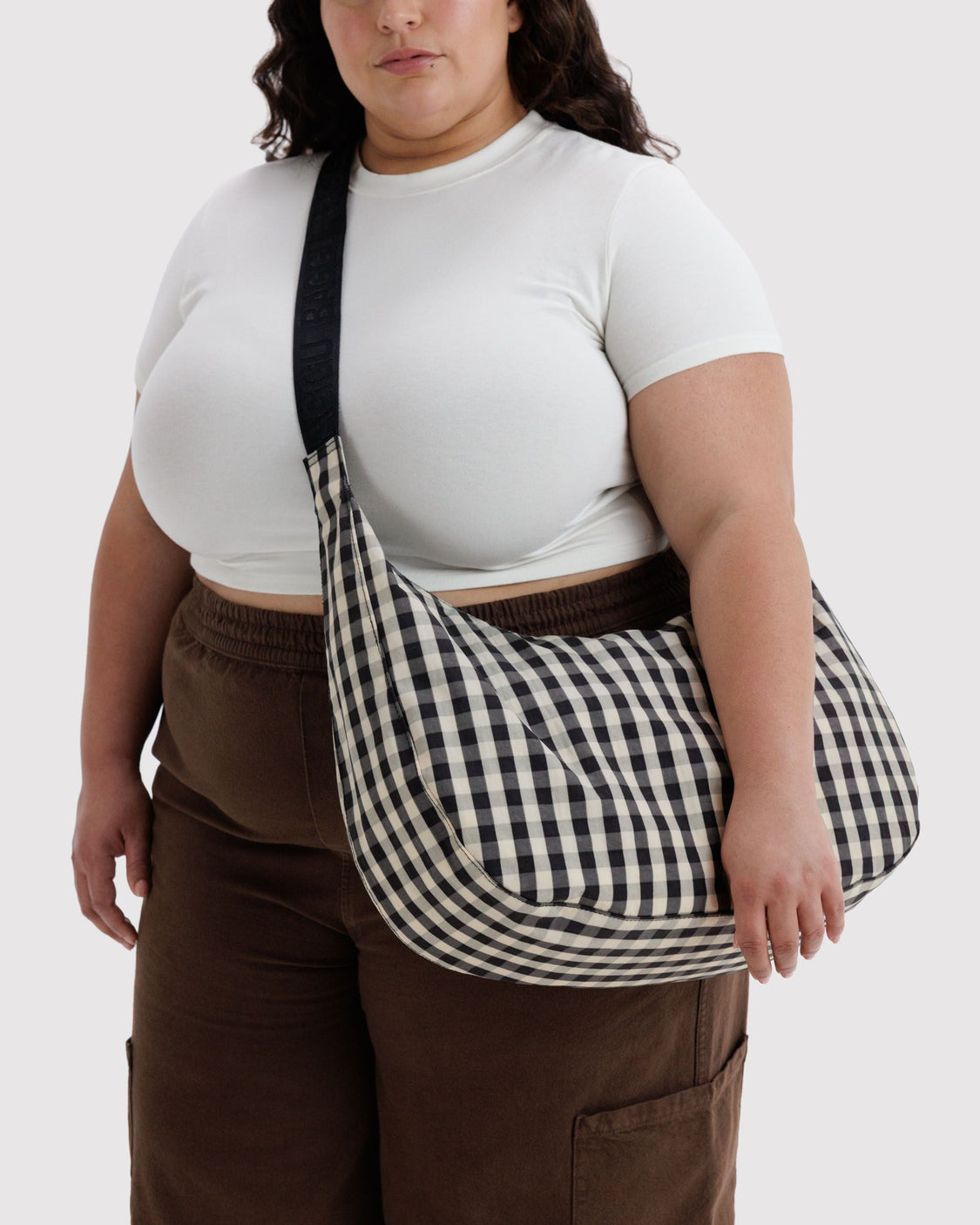 Large Nylon Crescent Bag B0