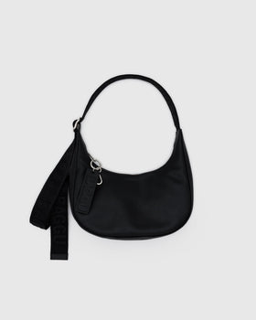 Small Recycled Leather Crescent Bag Q0