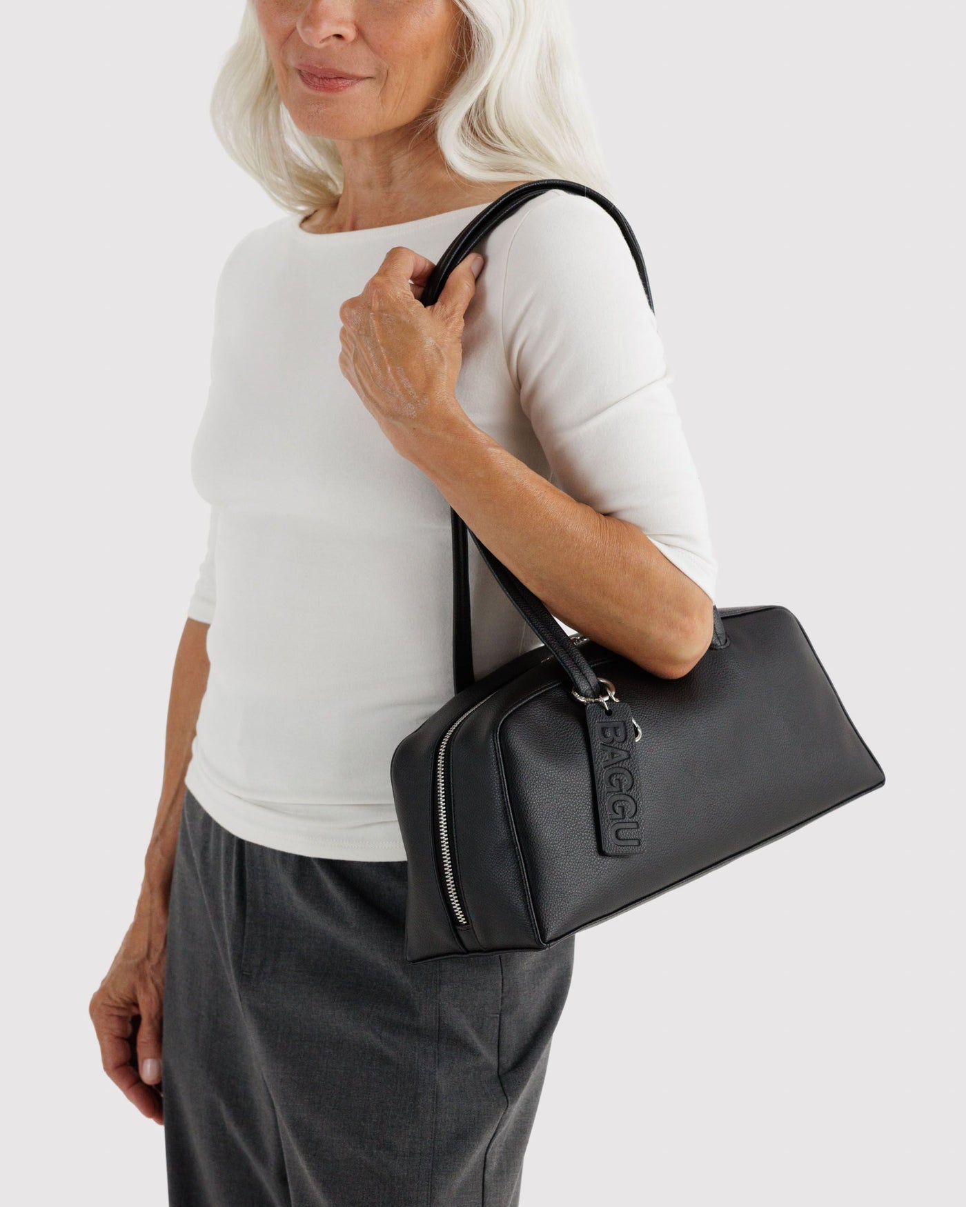 Recycled Leather Bowler Bag P9