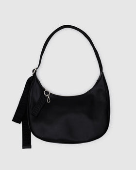 Medium Recycled Leather Crescent Bag J3